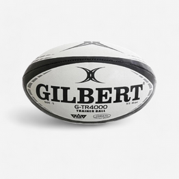 Ballon de rugby taille 5 - gilbert gtr4000 blanc noir