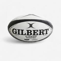 Ballon de rugby taille 5 - gilbert gtr4000 blanc noir