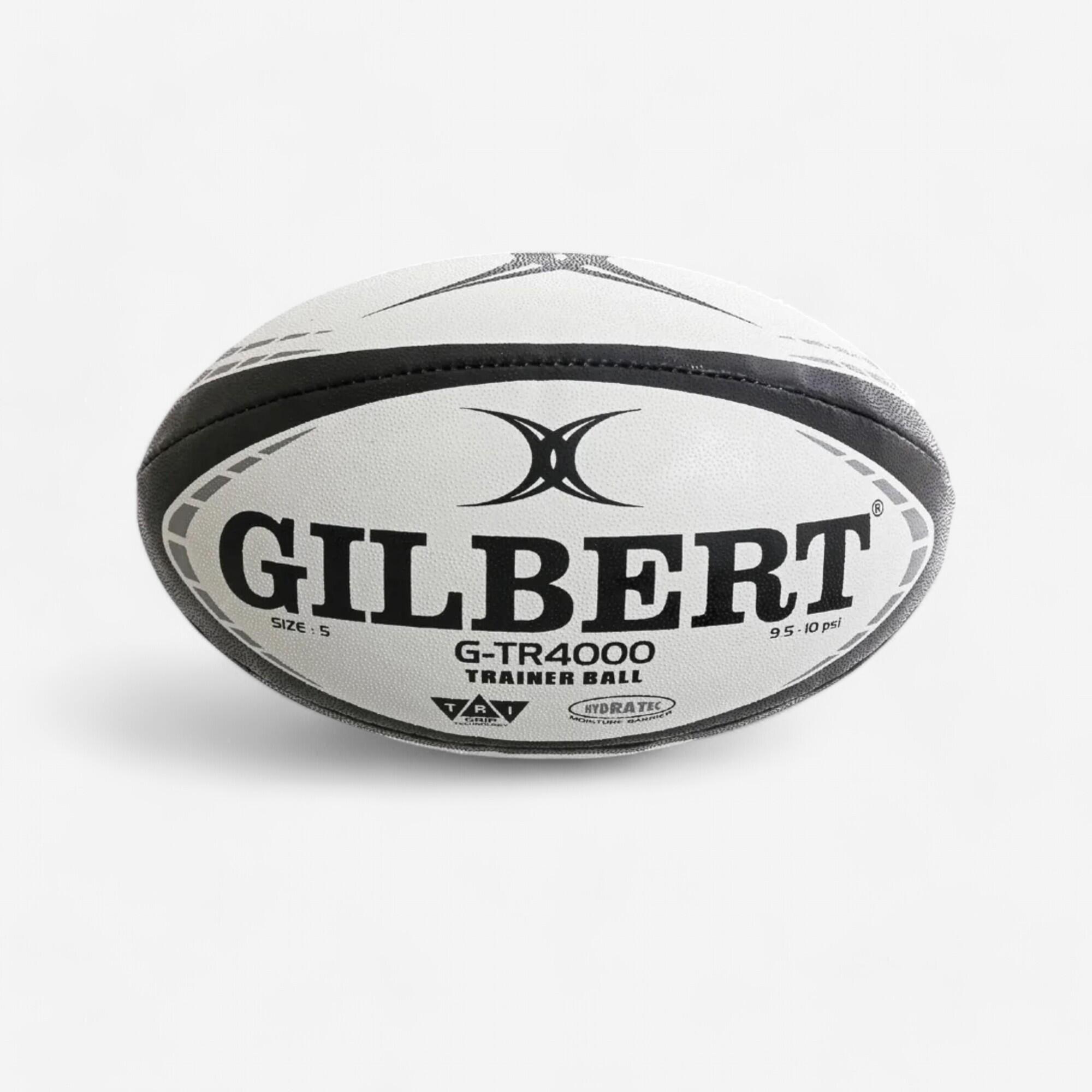 Rugby Ball Größe 5 - Gilbert GTR 4000 weiss/schwarz