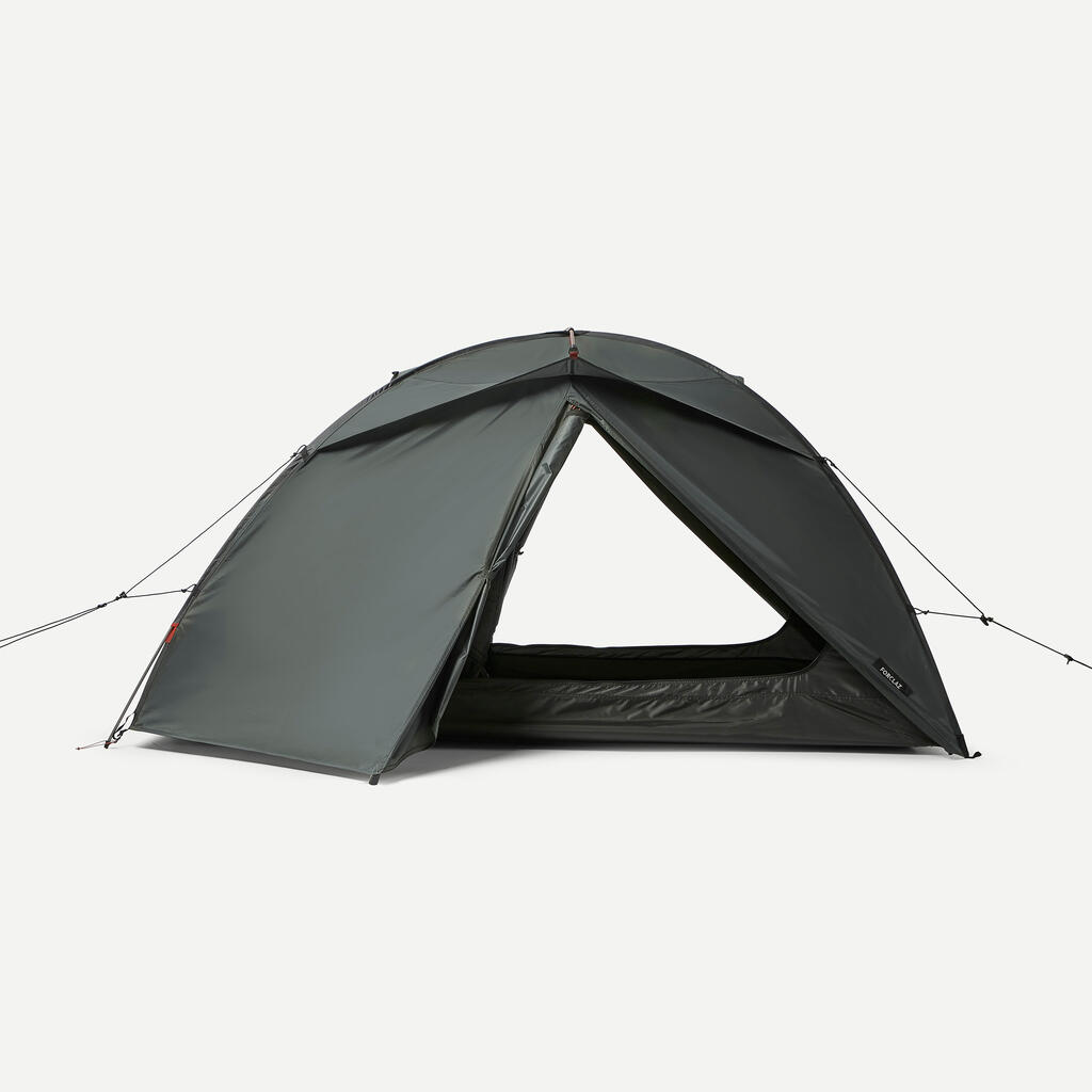 Carpa tipo iglú para dos persona de camping Forclaz MT500 Caqui