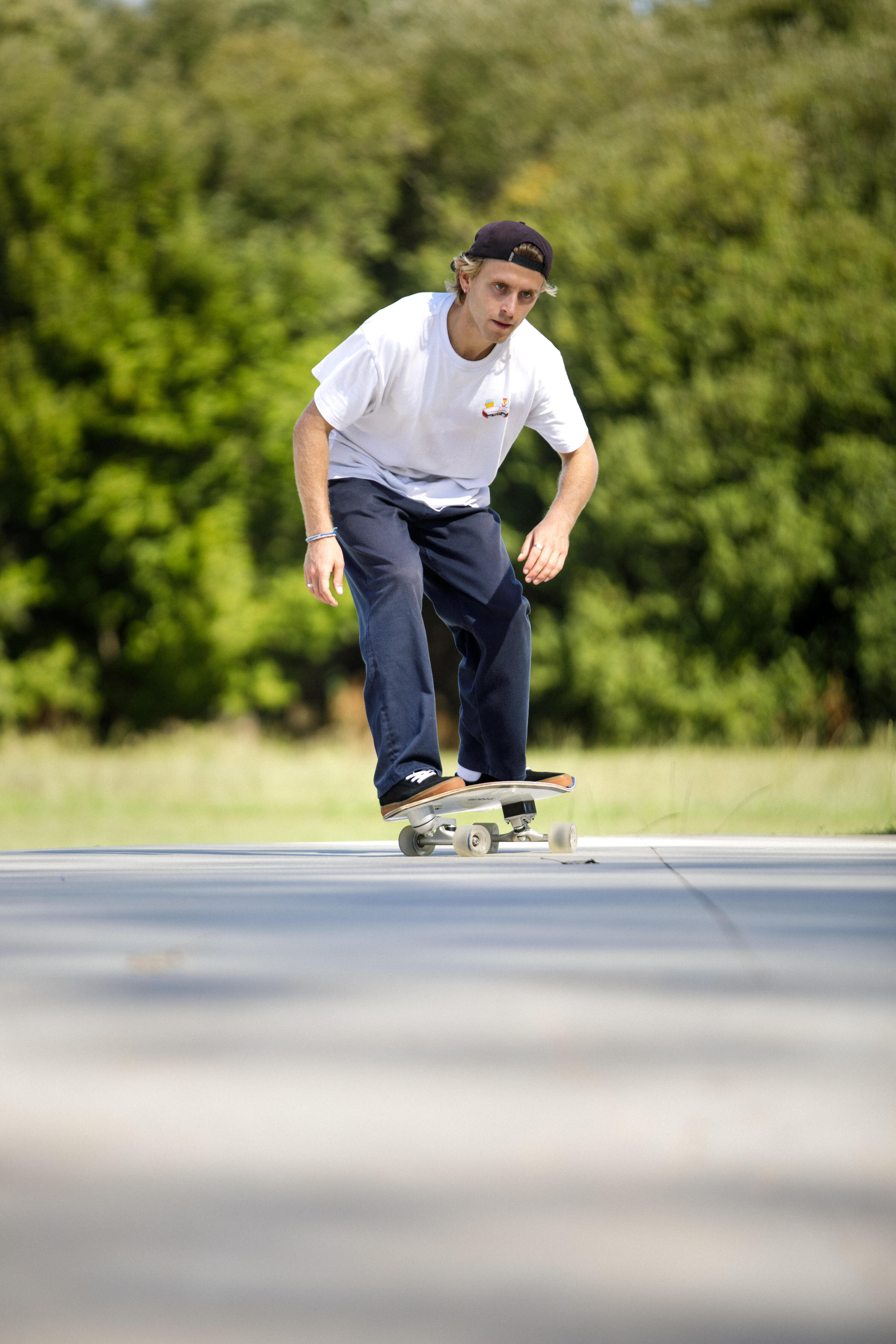 LONGBOARD SURFSKATE SURFTRAINING 34" WHITE OIL 12/20