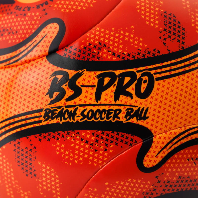 Beachsoccer BS Pro Hybridball Grösse 5 - rot/orange 