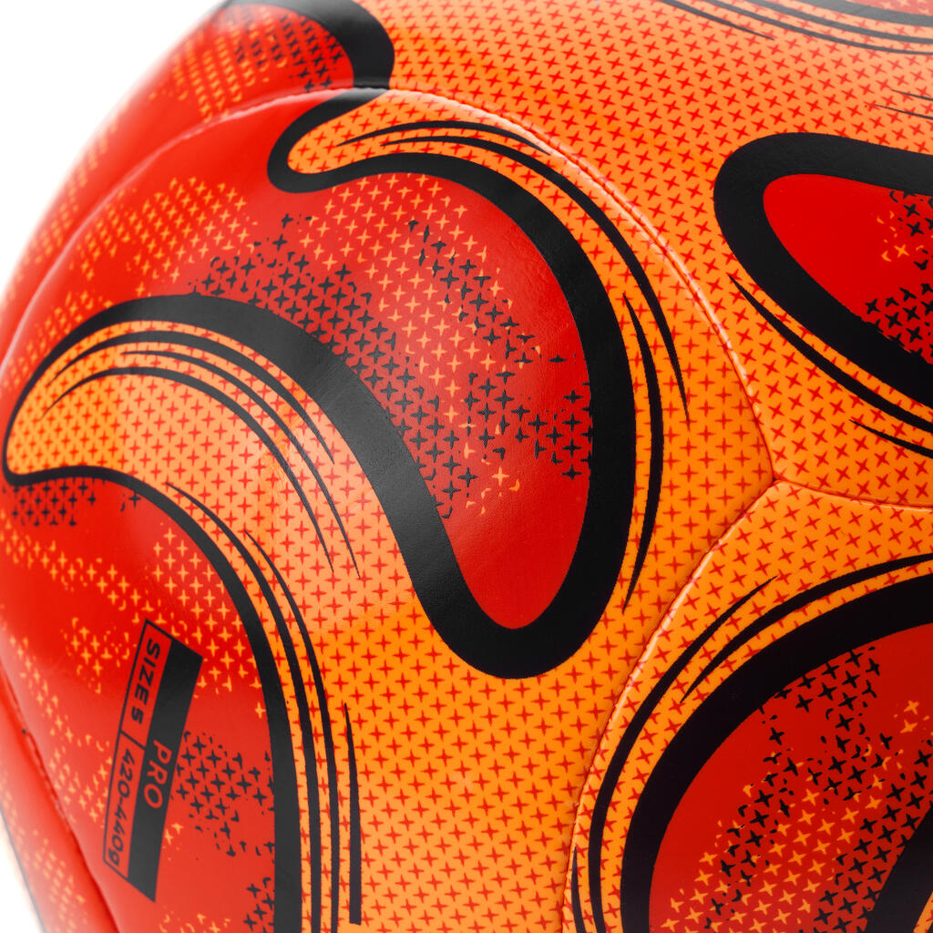 Lopta na plážový futbal BS Pro Hybride veľkosť 5 červeno-oranžová