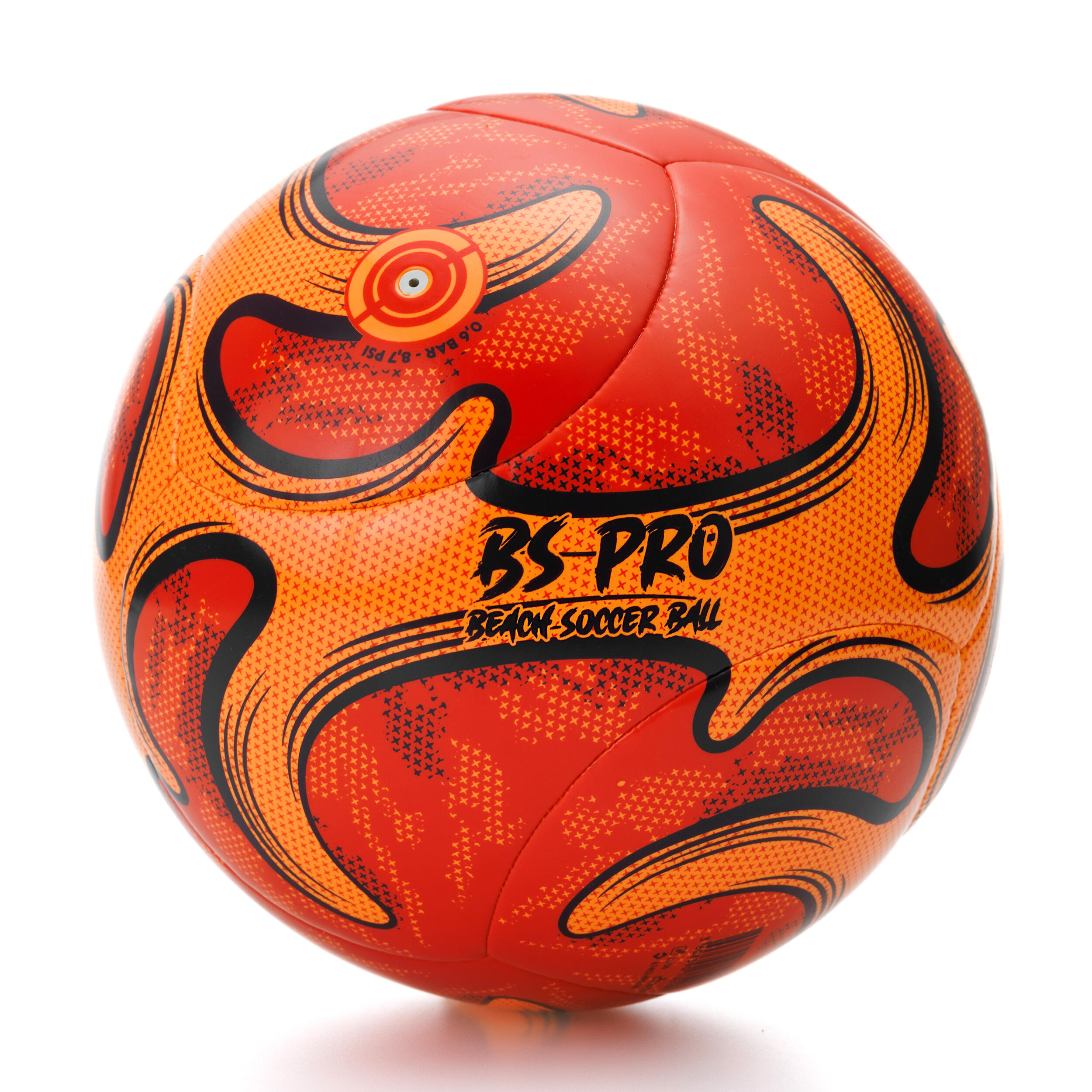 Beachsoccer BS Pro Hybridball Grösse 5 - rot/orange  3/8
