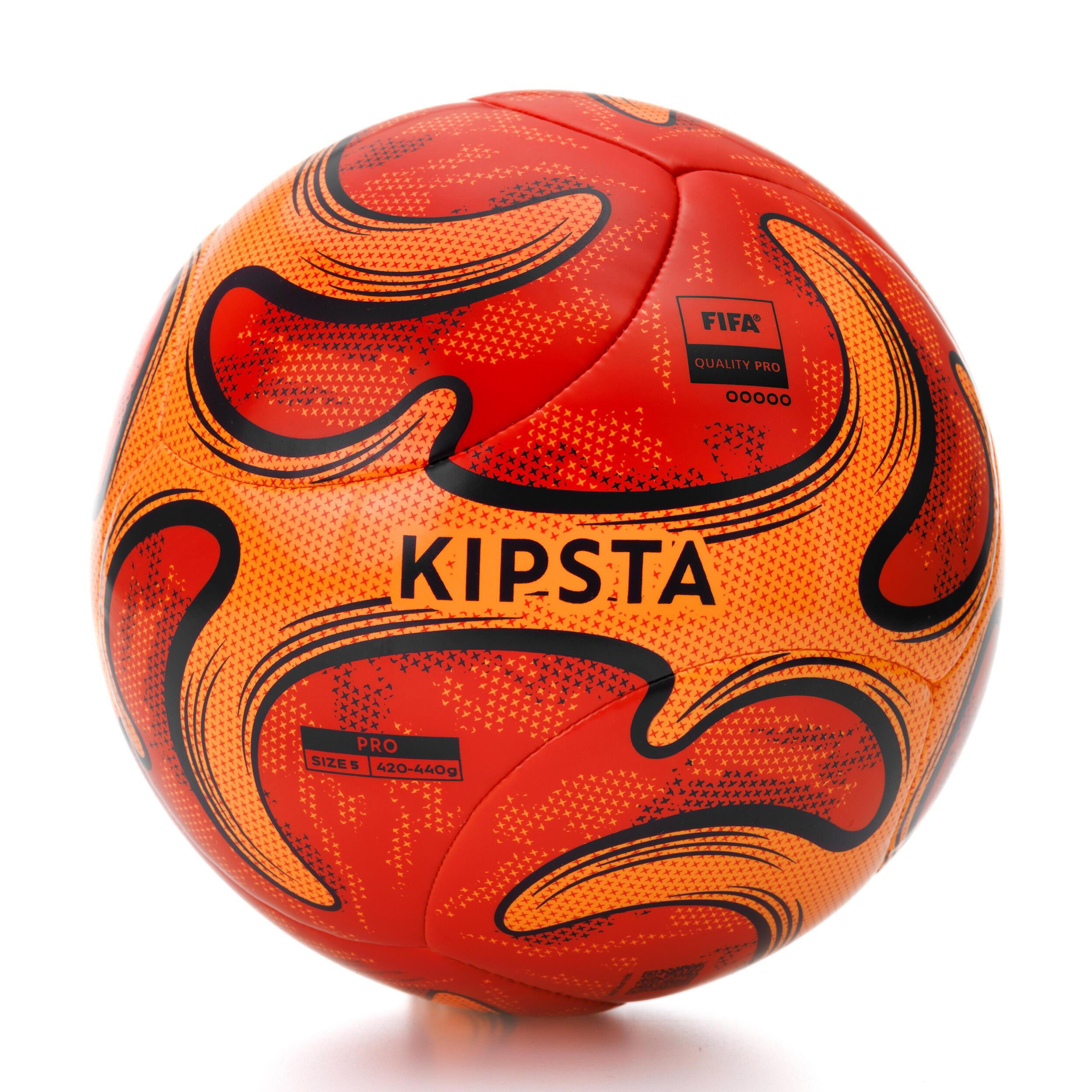 KIPSTA Hybrid Pro Size 5 Beach Soccer Ball - Red/Orange