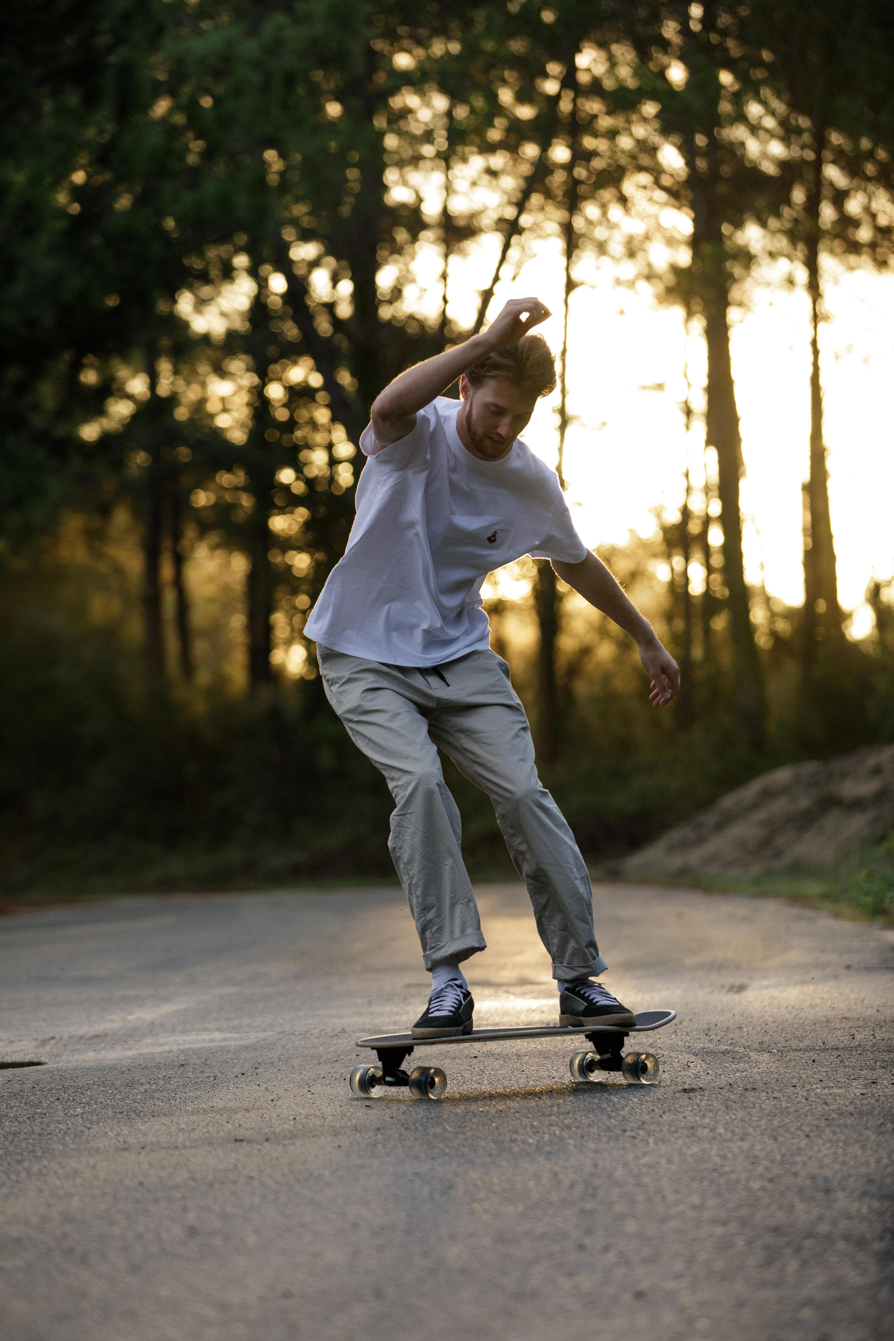 Longboard Surf Cruiser Skateboard 33'' - Natura blau 22/22