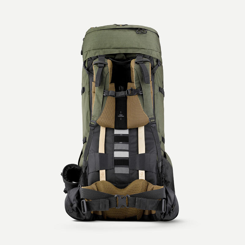 Rucsac Trekking la munte cu husă ploaie MT900 Symbium 90+10L Kaki Bărbați