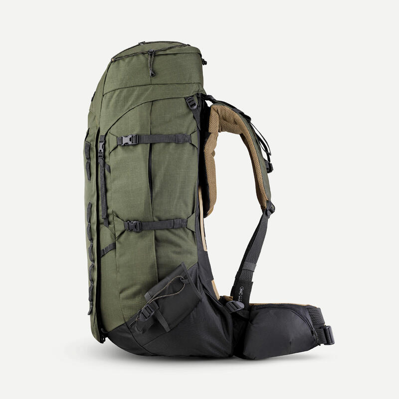 Rucsac Trekking la munte cu husă ploaie MT900 Symbium 90+10L Kaki Bărbați