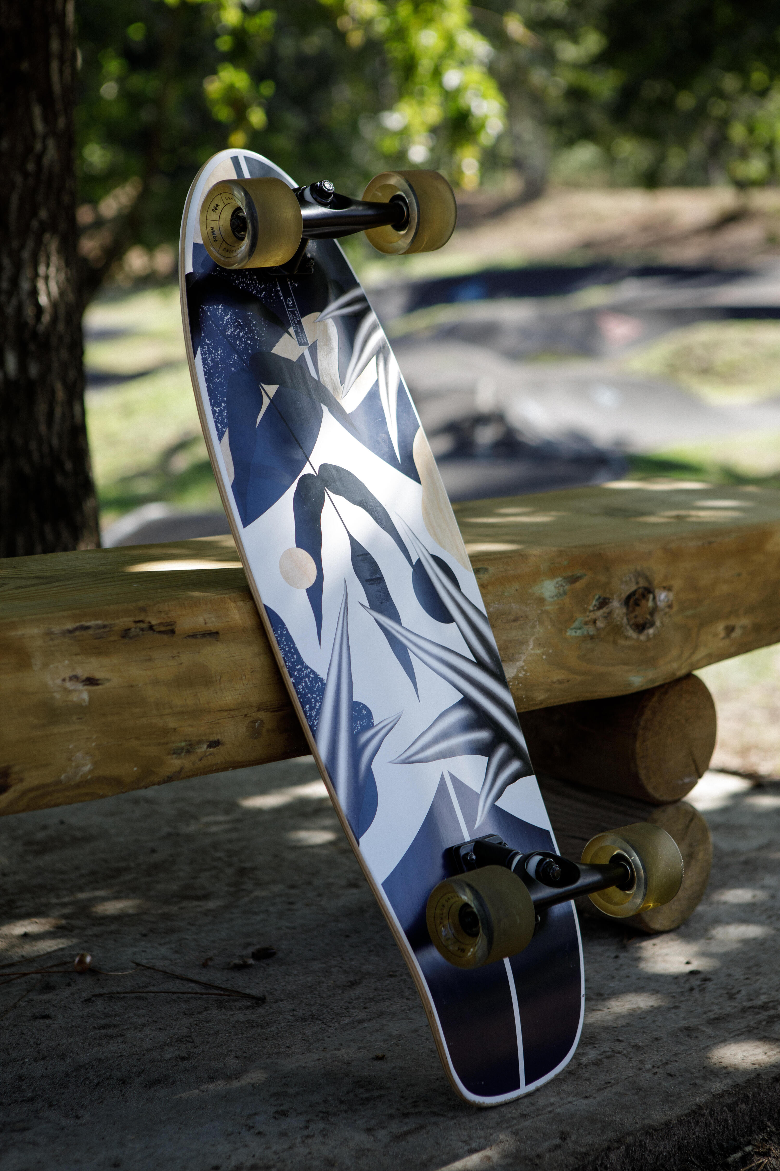 Longboard Surf Cruiser Skateboard 33'' - Natura blau 19/22
