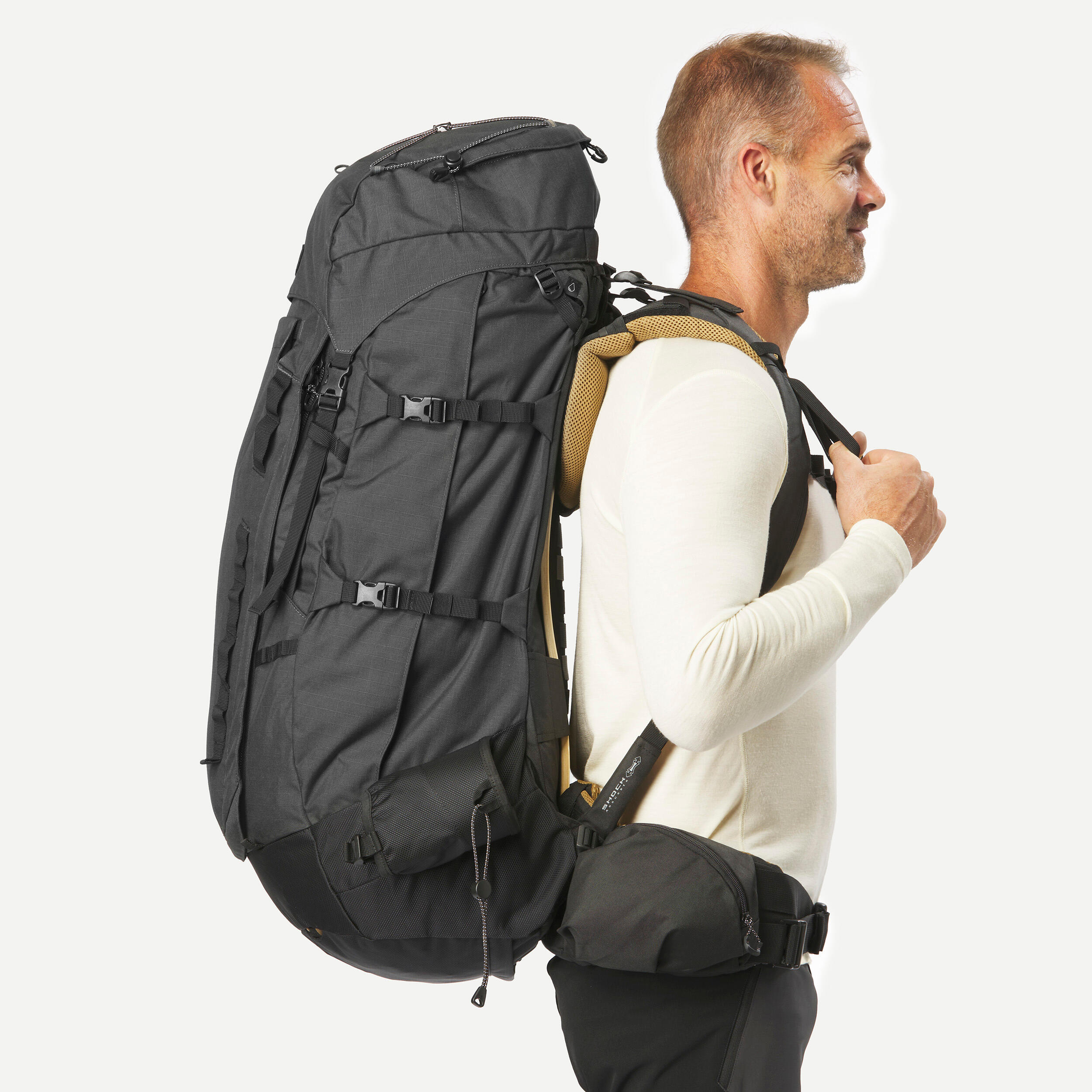 Men’s 70 L + 10 L Hiking Backpack - MT 900  - FORCLAZ