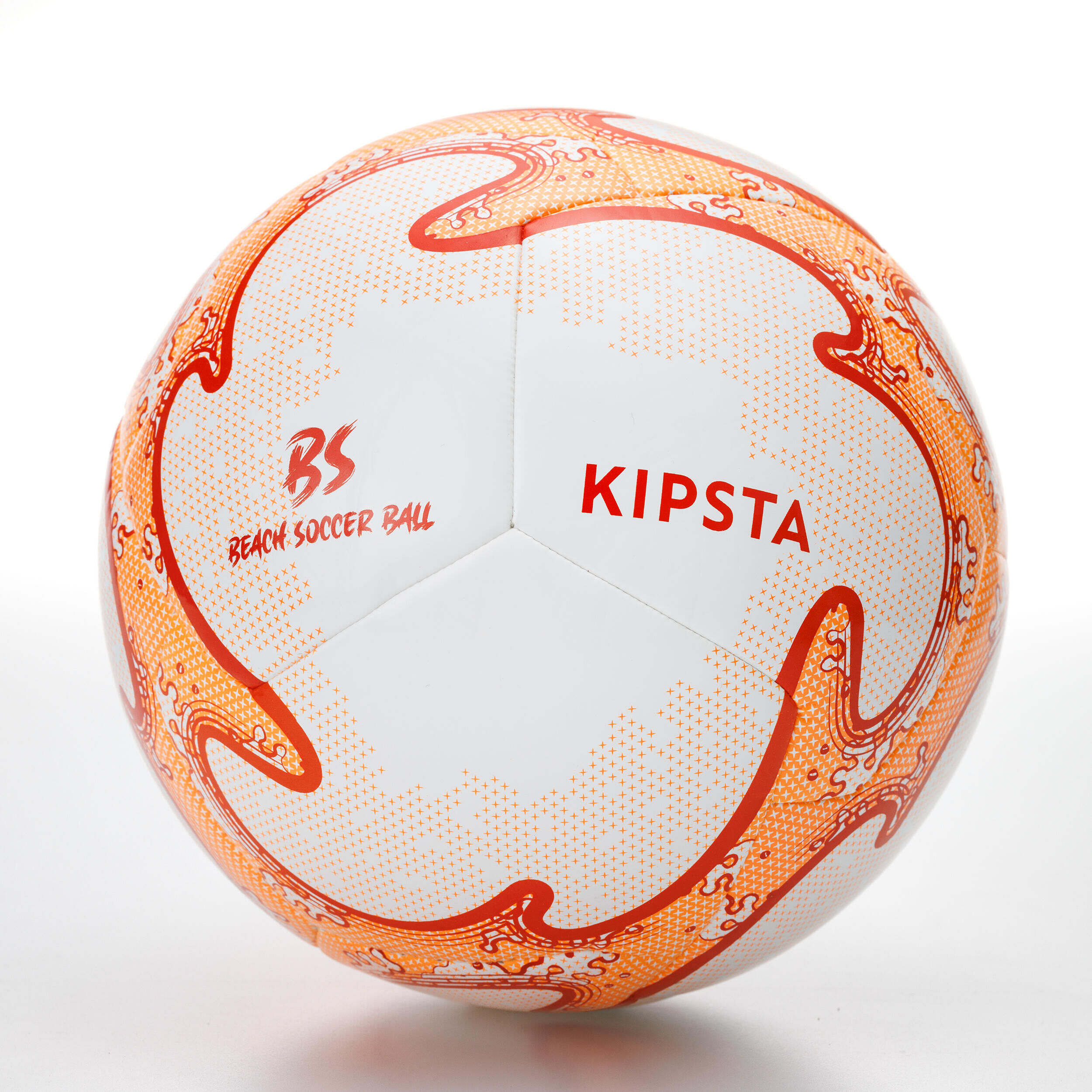 KIPSTA Size 5 Hybrid Beach Soccer Ball Light - White/Orange