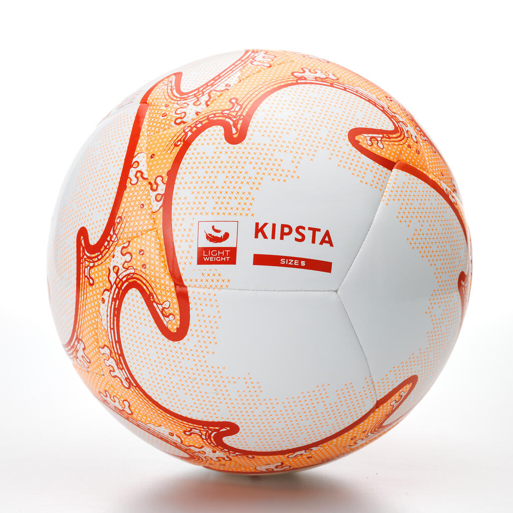 Lopta na plážový futbal Hybride Light veľkosť 5 bielo-oranžová