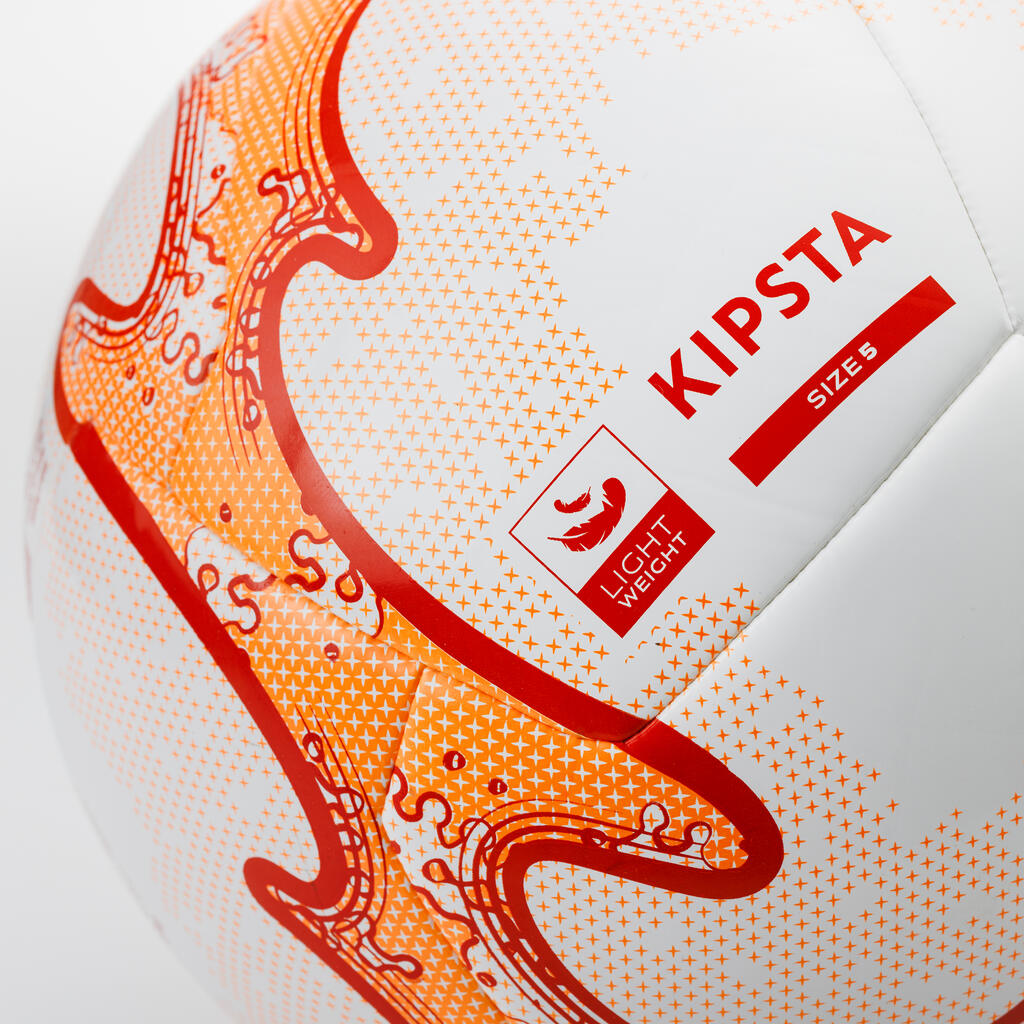 Size 5 Hybrid Beach Soccer Ball Light - White/Orange