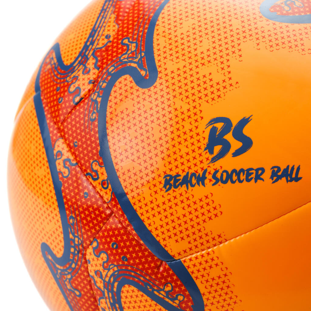 BALLON DE BEACH SOCCER HYBRIDE  LIGHT TAILLE 5 ORANGE / RED