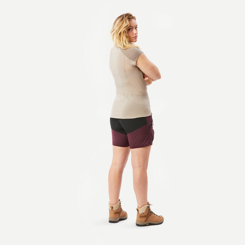 SHORT TREKKING MUJER MT500 CAFÉ