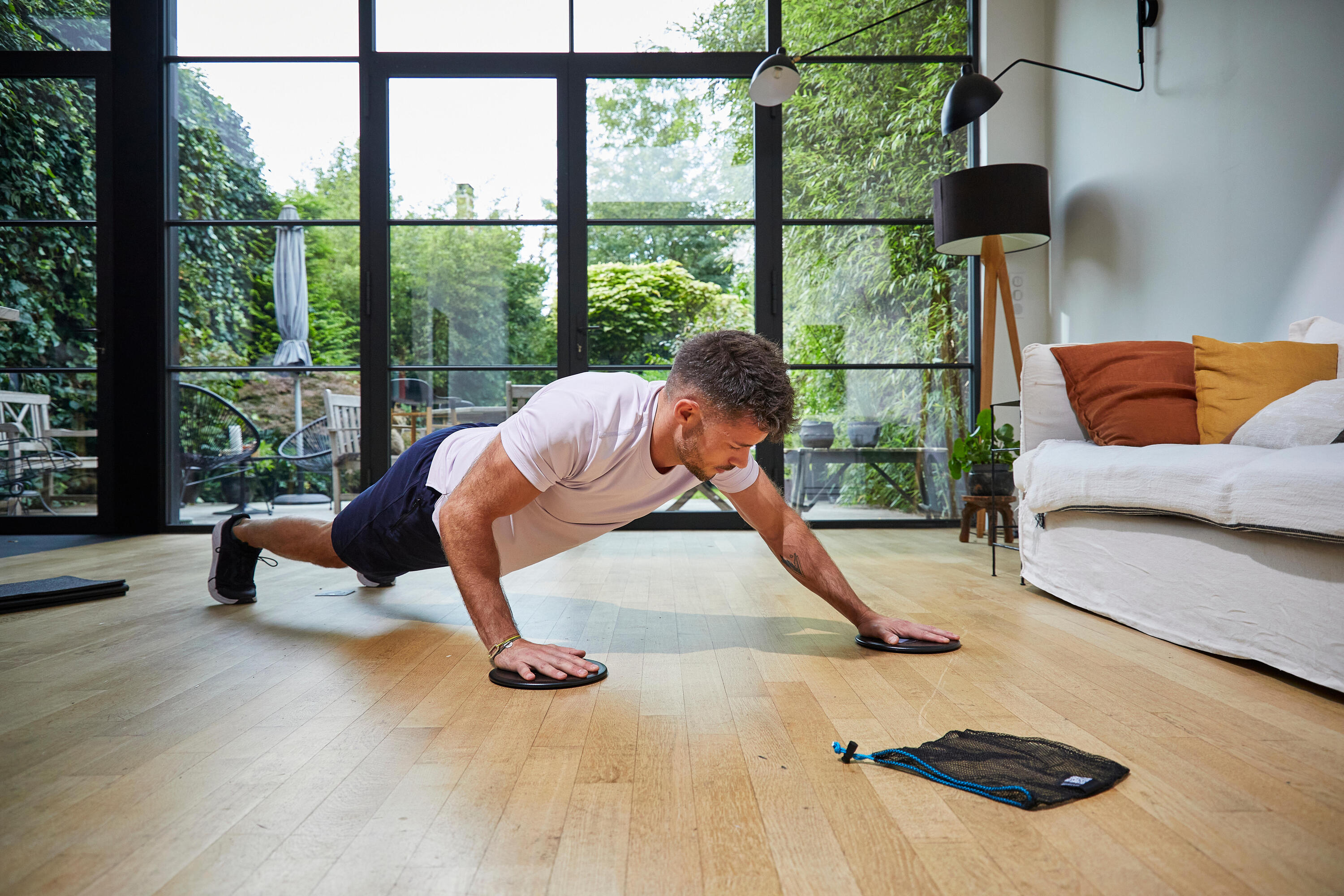 Disques de glisse de musculation utilisables sur tous les sols x2 10/13