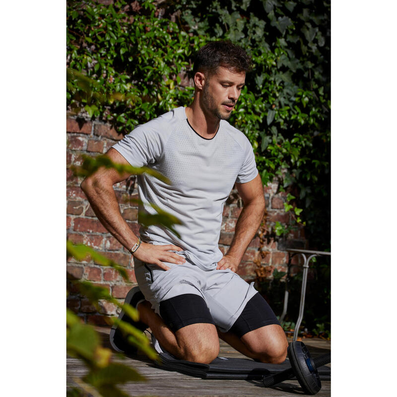 Roată abdominală 2 poziții Bodybuilding Ab wheel Negru 