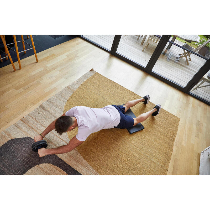 Roată abdominală 2 poziții Bodybuilding Ab wheel Negru 