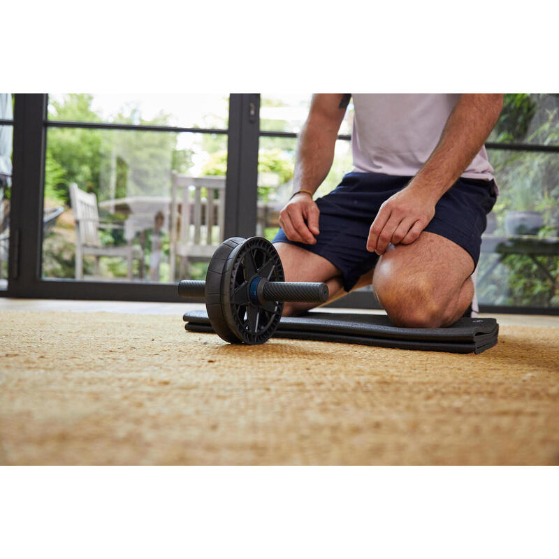 Roată abdominală 2 poziții Bodybuilding Ab wheel Negru 