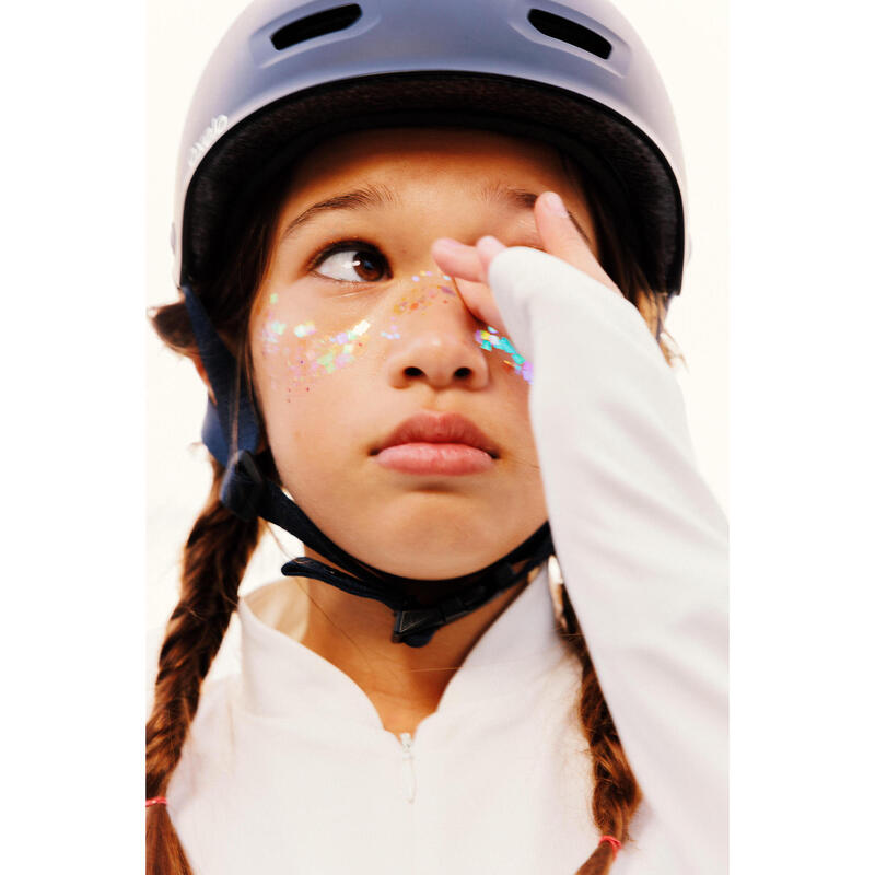 Casque roller skateboard trottinette MF500 noir bleu