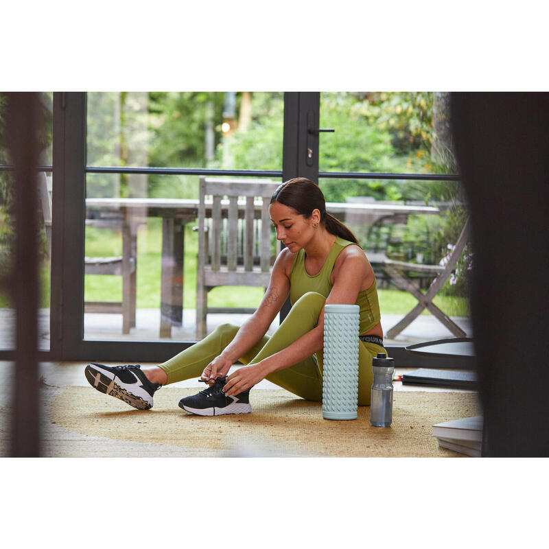 Colanți lungi Cardio Fitness 120 material confortabil și moale Verde Damă