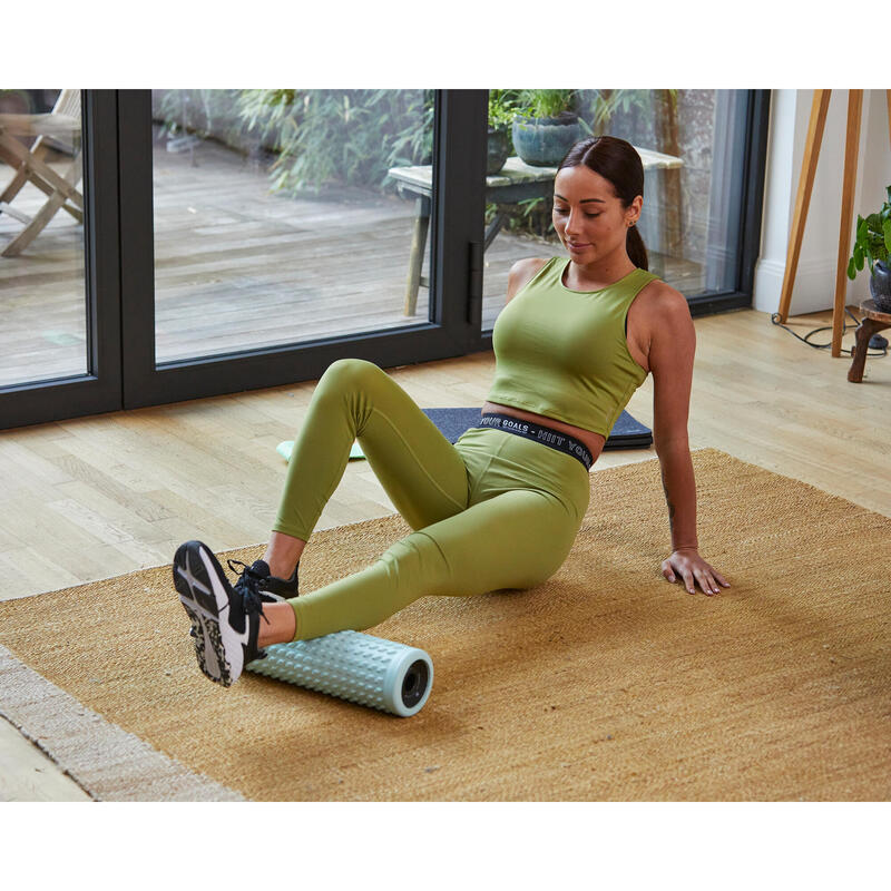 Leggings Fitness Cardio Training Mulher 120 Confortáveis e Macias Verde Azeitona