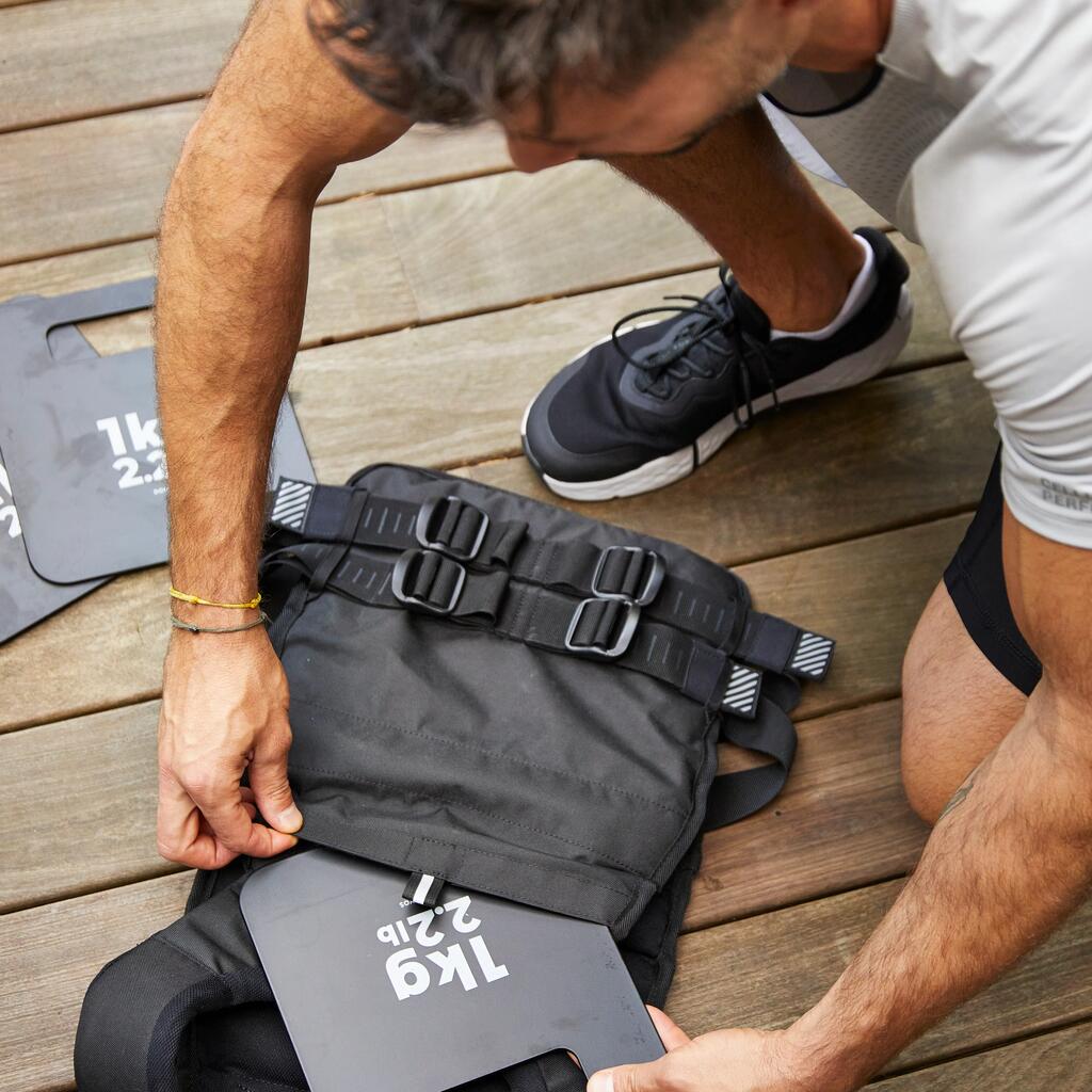 Gilet lesté de musculation ajustable - 6 à 10kg