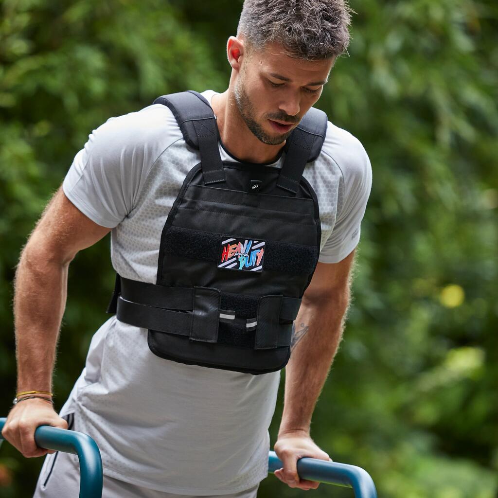 Gilet lesté de musculation ajustable - 6 à 10kg