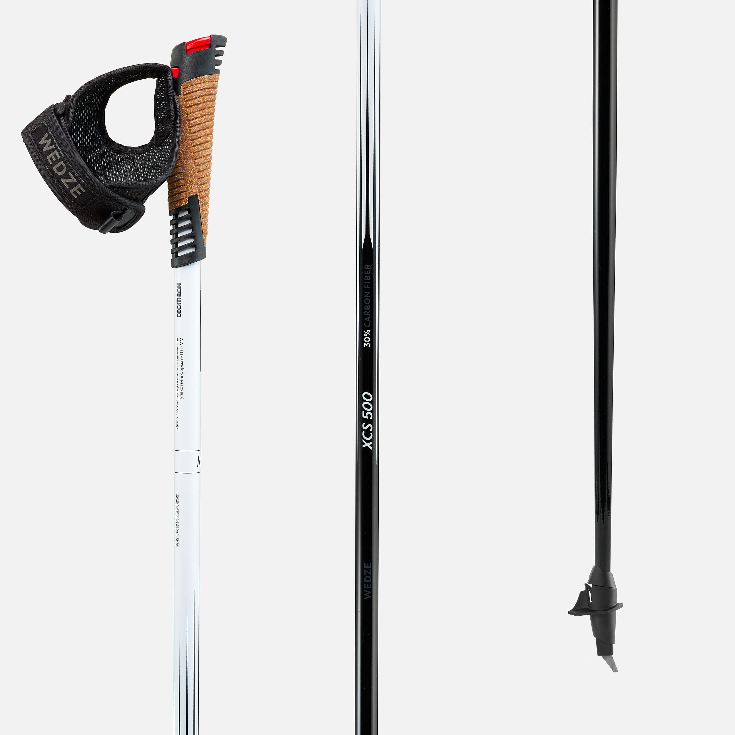 STOKKEN VOOR ROLSKIËN 550 WIT/ZWART 2/4