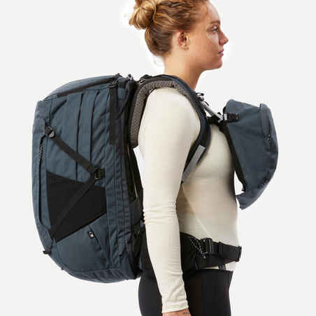 Women’s trekking backpack travel 900 50+6 l rucksack with suitcase opening