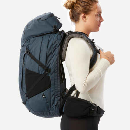Women’s trekking backpack travel 900 50+6 l rucksack with suitcase opening