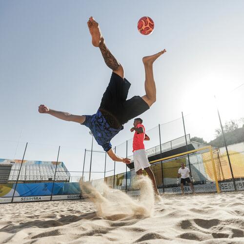 Pallone beach soccer Pro ibrido taglia 5 - rosso/arancione