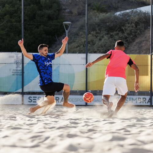 Pallone beach soccer Pro ibrido taglia 5 - rosso/arancione