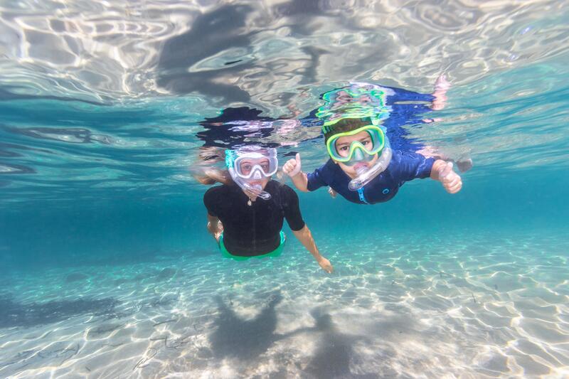 Zestaw do snorkelingu dla dzieci Subea Maska Fajka z zaworem 100