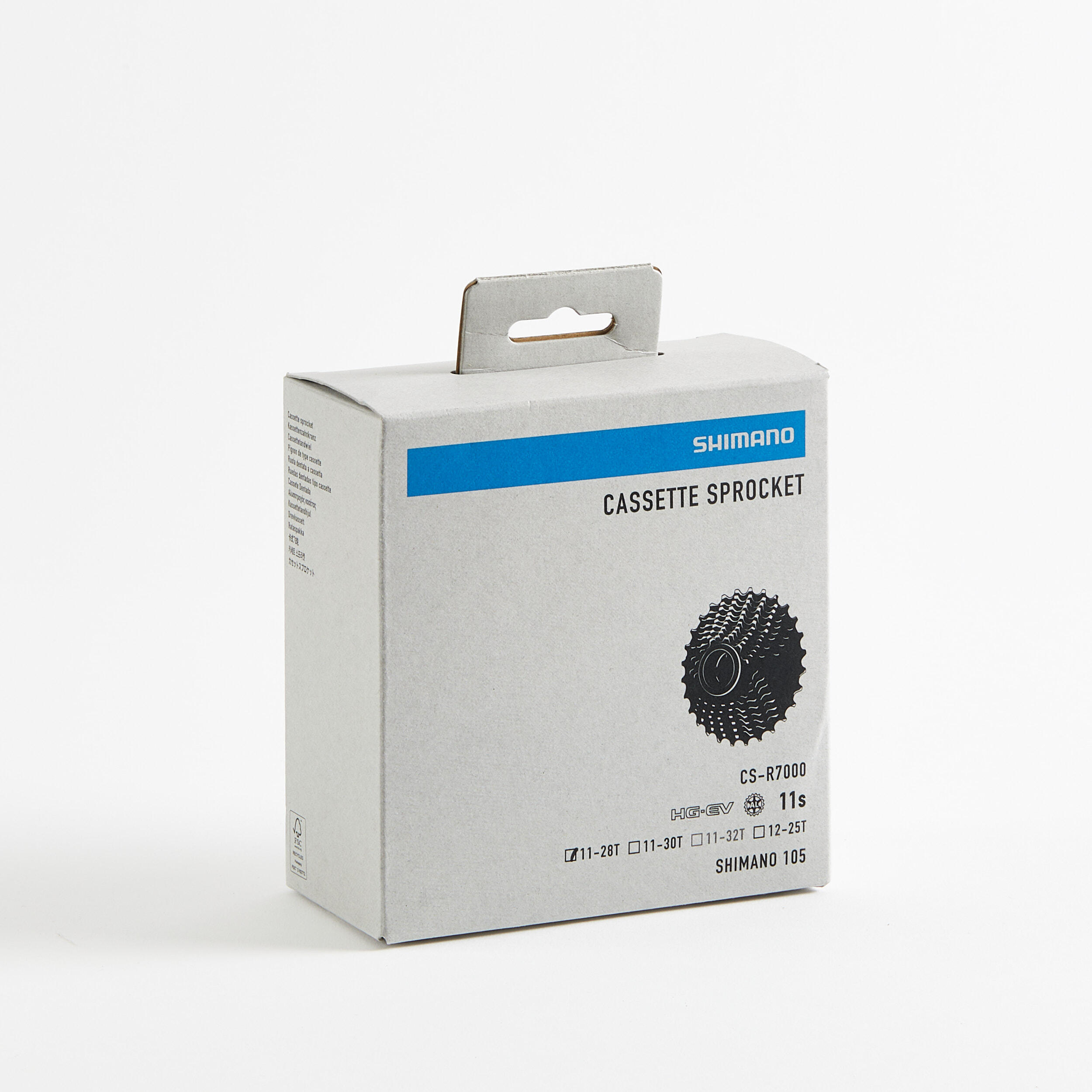 105 CS-R7000 11-Speed 11x28 Cassette 3/4