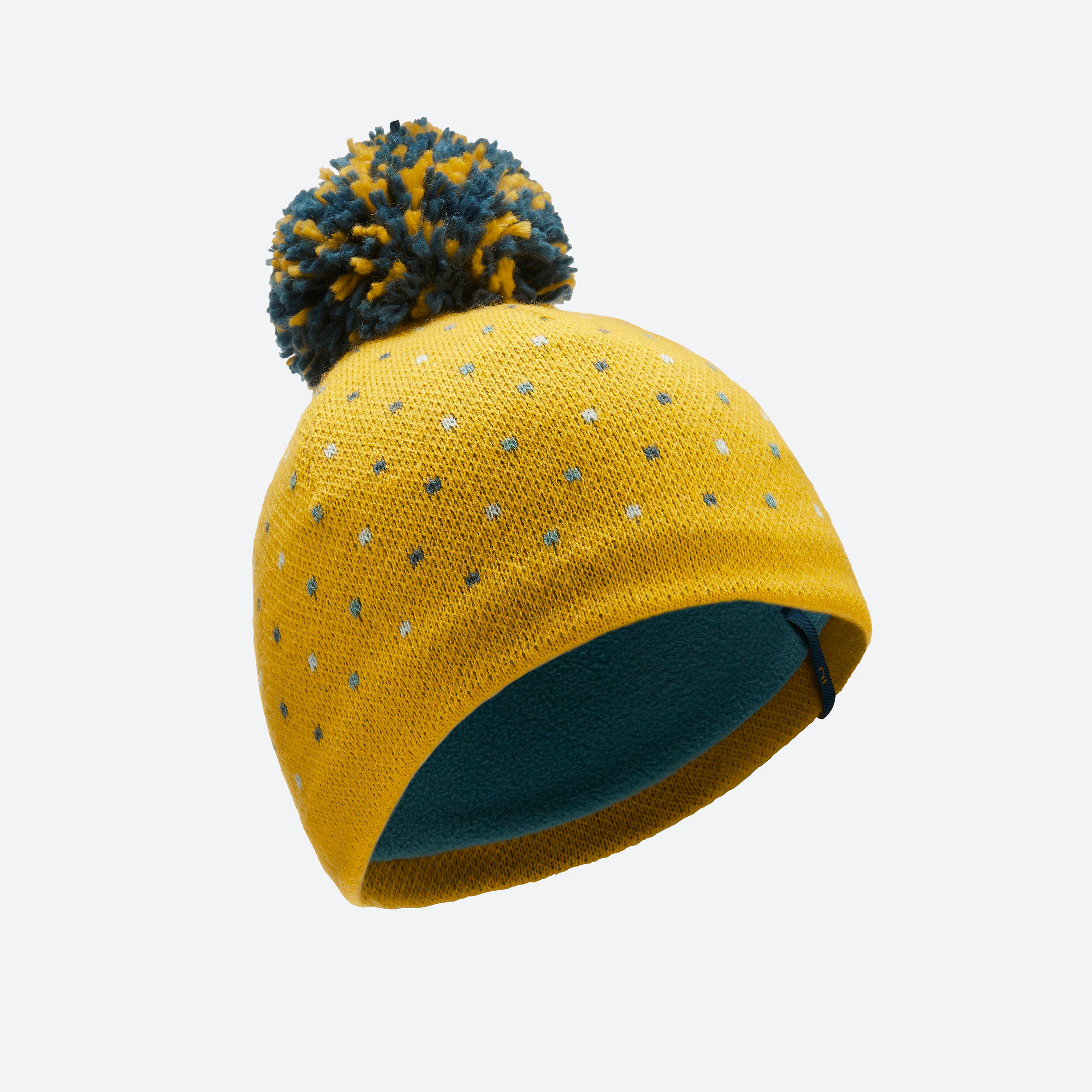 Baby Ski/Sledge Hat and Snood – WARM Yellow Spots 3/9