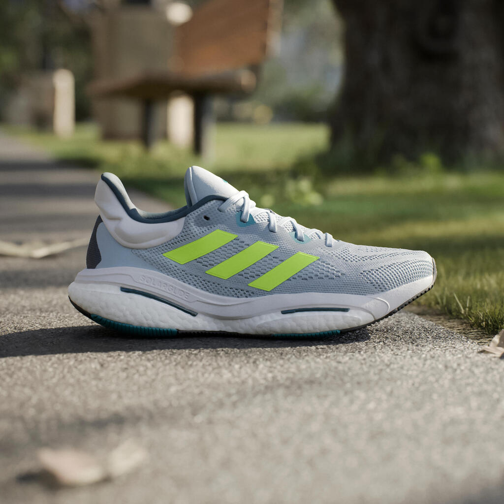 MEN'S ADIDAS SOLAR GLIDE 6 RUNNING SHOES - GREY YELLOW