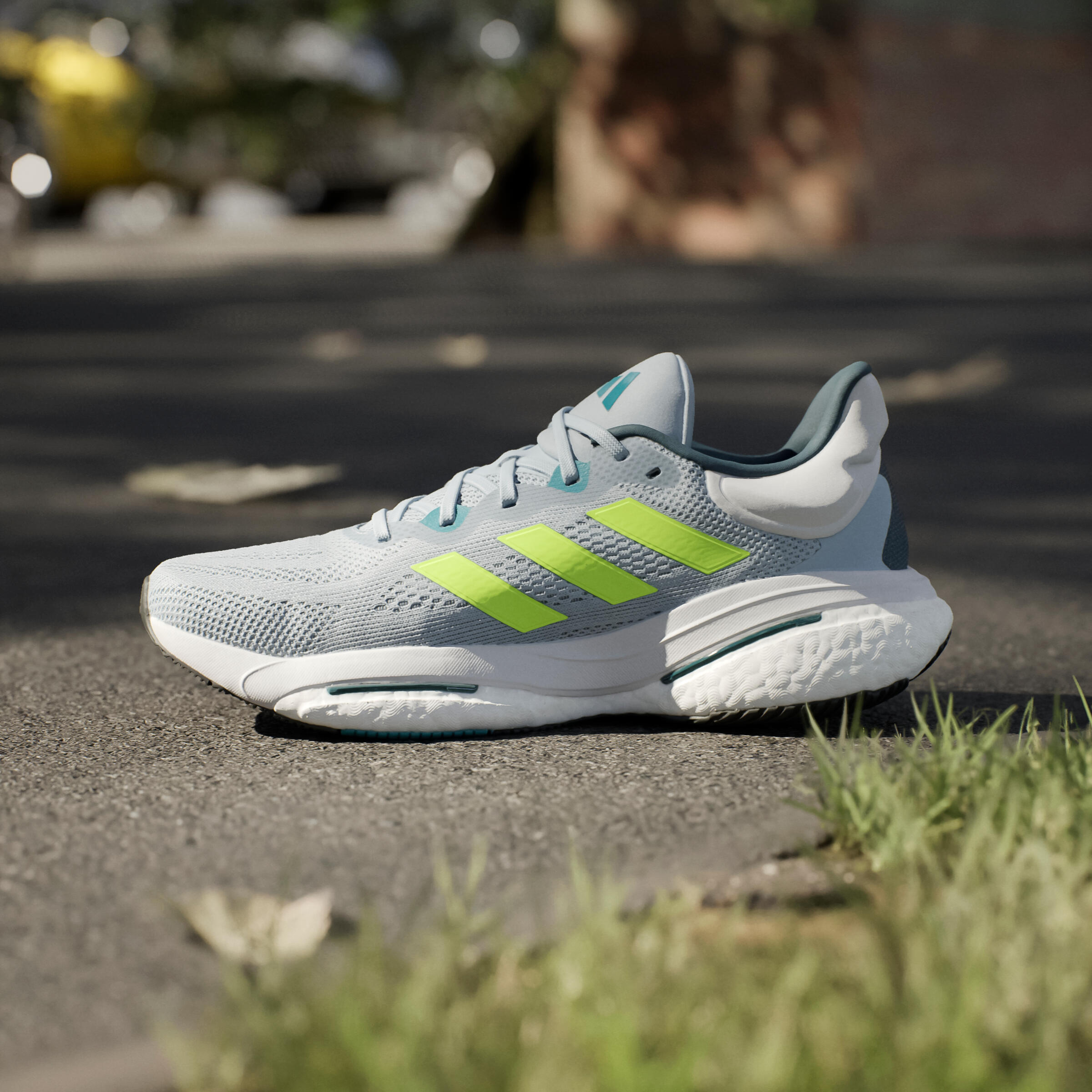 MEN'S ADIDAS SOLAR GLIDE 6 RUNNING SHOES - GREY YELLOW 11/14