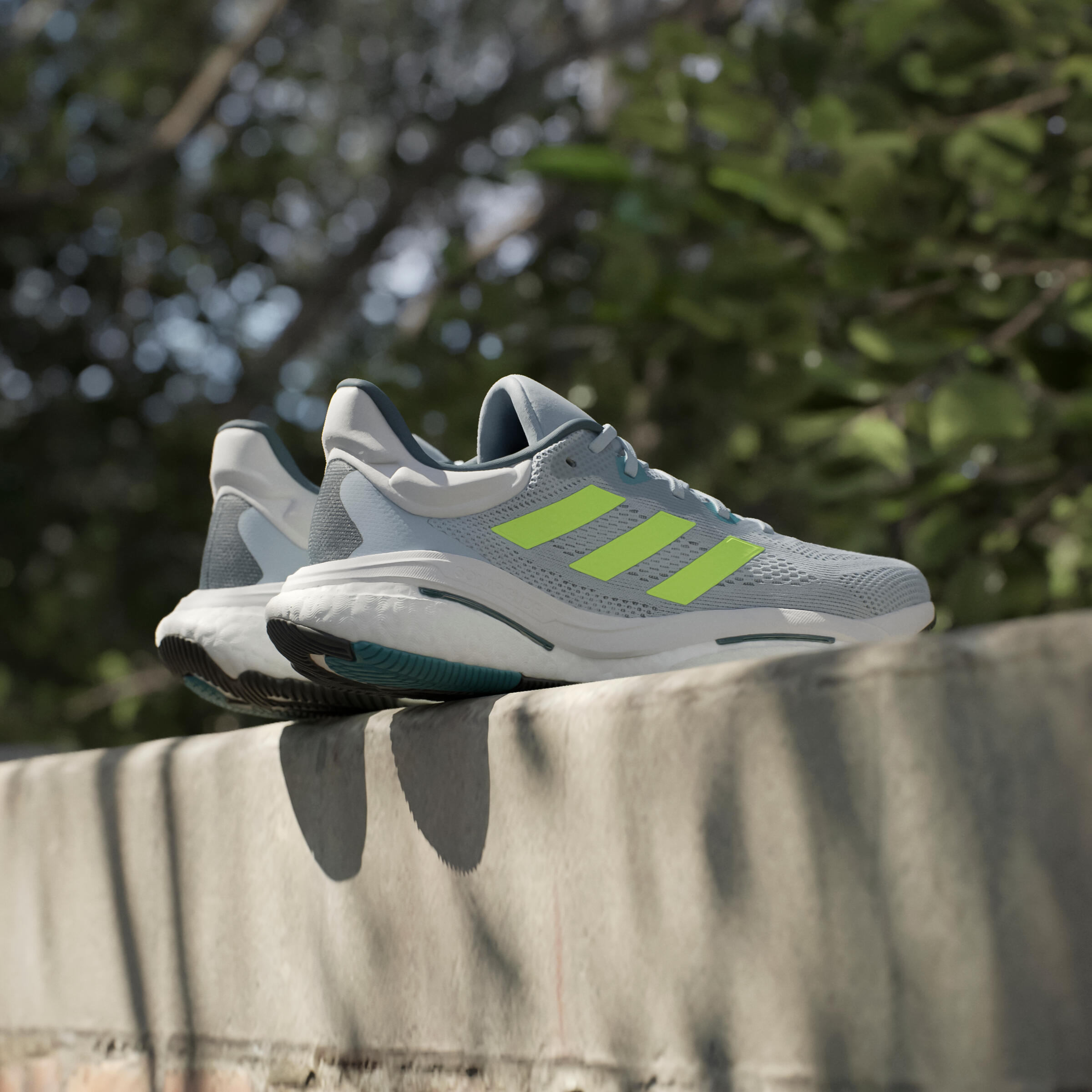 MEN'S ADIDAS SOLAR GLIDE 6 RUNNING SHOES - GREY YELLOW 9/14