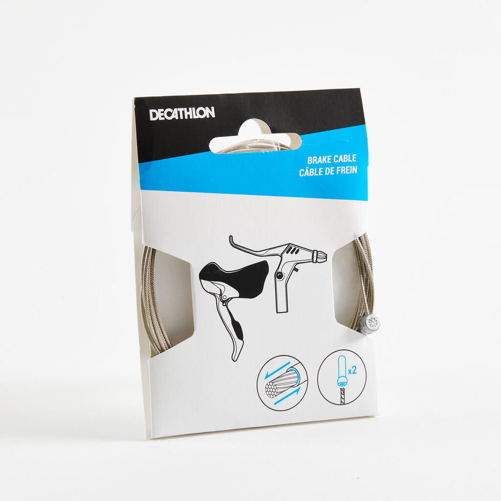 Guaya de freno para bicicleta universal inoxidable plateado
