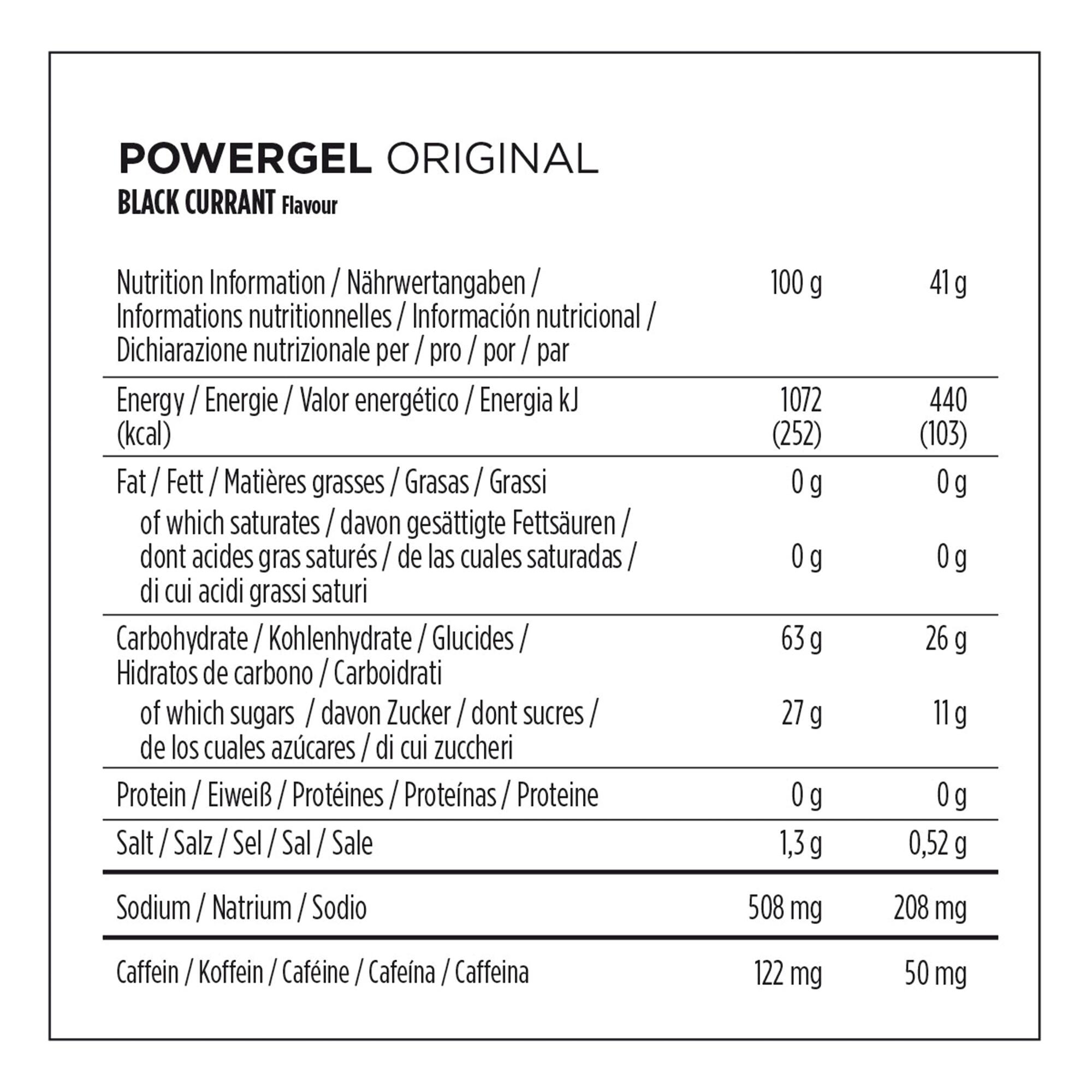 Energiegel POWER GEL zwarte bes 4 x 41 g 3/4