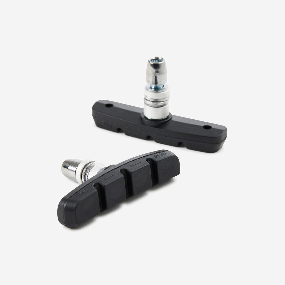 4 Patins De Frein Vélo (2 Paires) LOEVELOSI 72mm Asymétriques - Compatibles V-Brake, Pour Jantes Aluminium