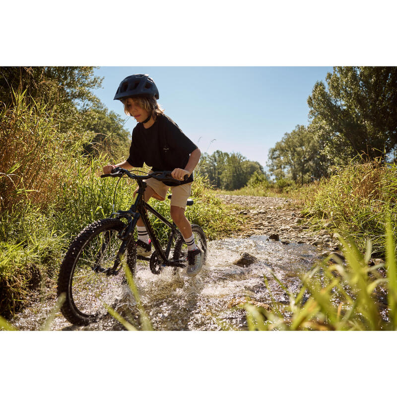 Mountainbike voor kinderen Rockrider Explore 500 20 inch 6-9 jaar zwart