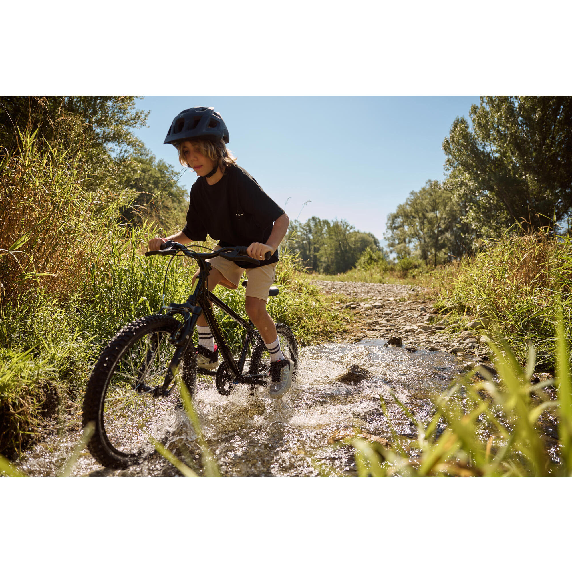 20" expl 500 black children's mountain bike 6-9 years