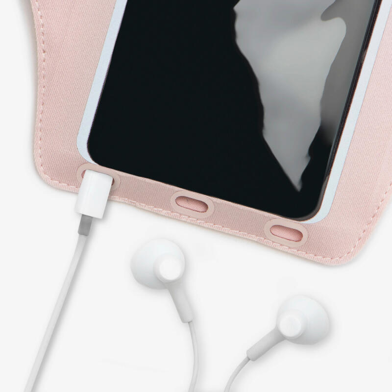 Hardlooparmband voor grote smartphone uniseks roze