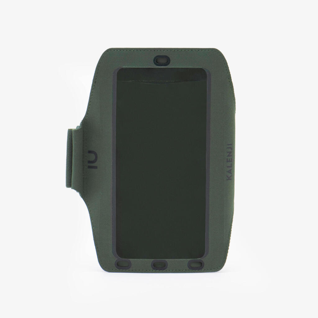 Brassard running smartphone grand téléphone Homme Femme  KIPRUN gris