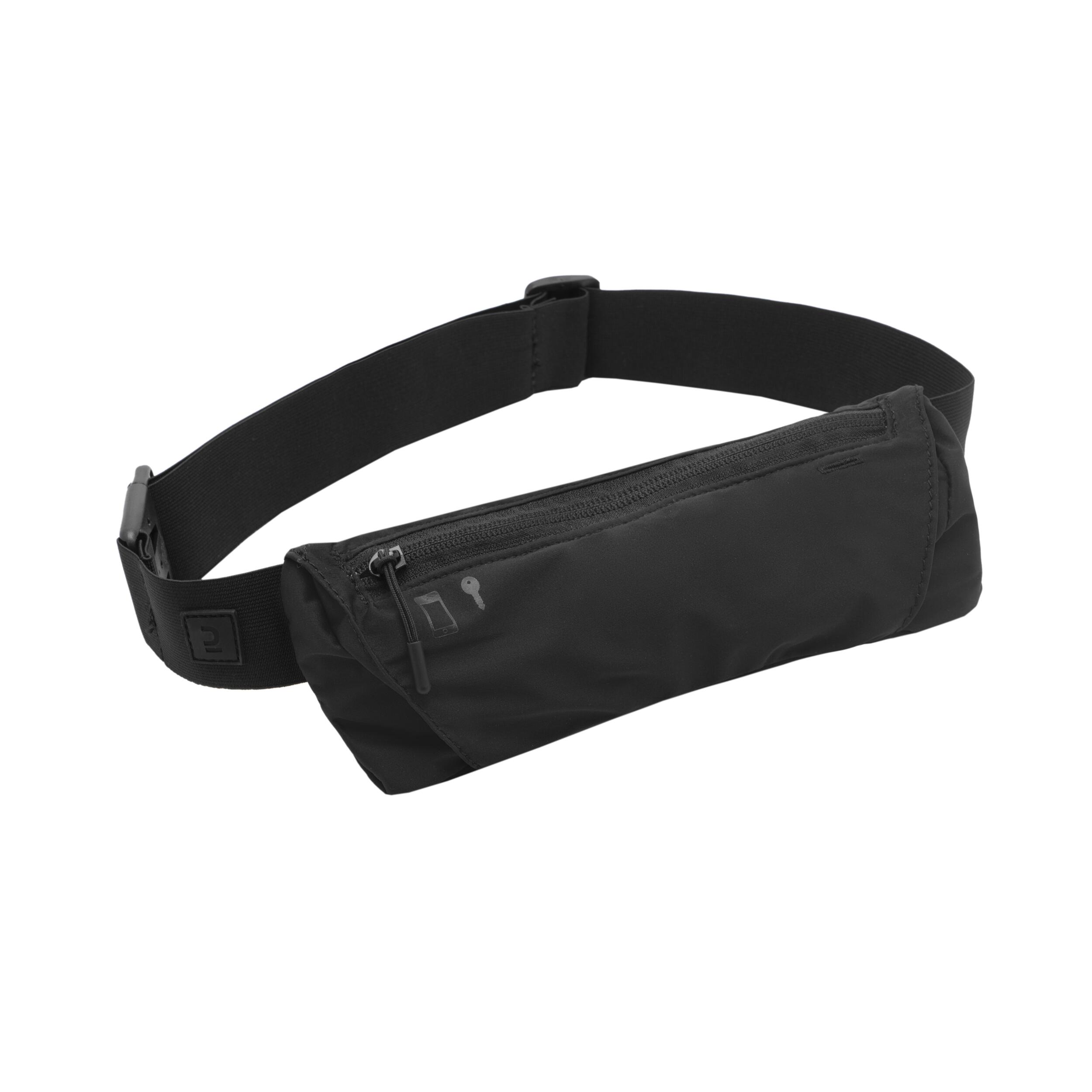 Running Belt With 2-Compartment Pockets Black