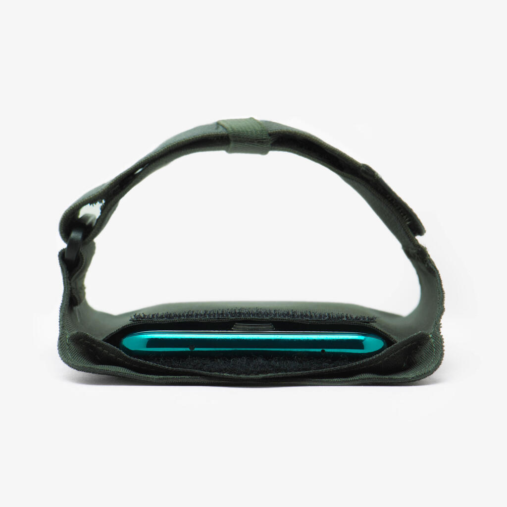 Brassard running smartphone grand téléphone Homme Femme  KIPRUN gris