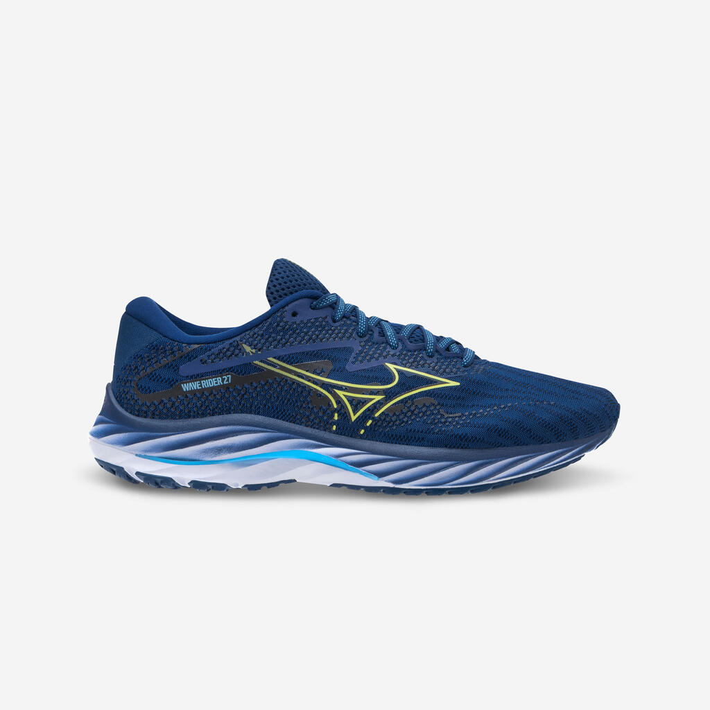  Vyriški bėgimo bateliai „Mizuno Wave Rider 27“,  24 m. vasaros sezono, mėlyni