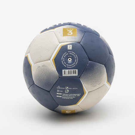 Hibridinis rankinio kamuolys „H500“, 3 dydžio, mėlynas, pilkas